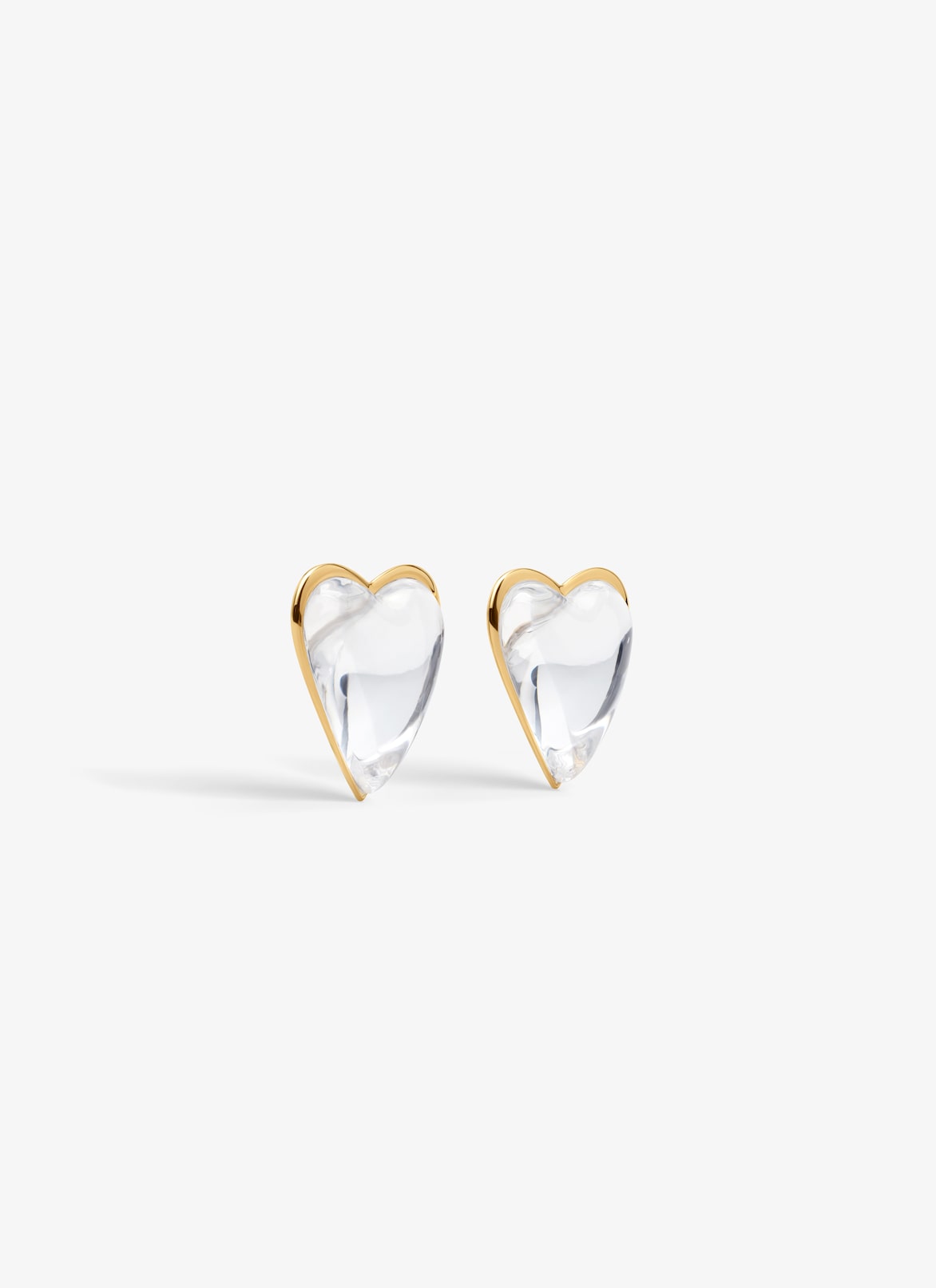 LE CŒUR BOMBE EARRINGS ALAÏA TRANSPARENT/GOLD LE CŒUR BOMBE EARRINGS